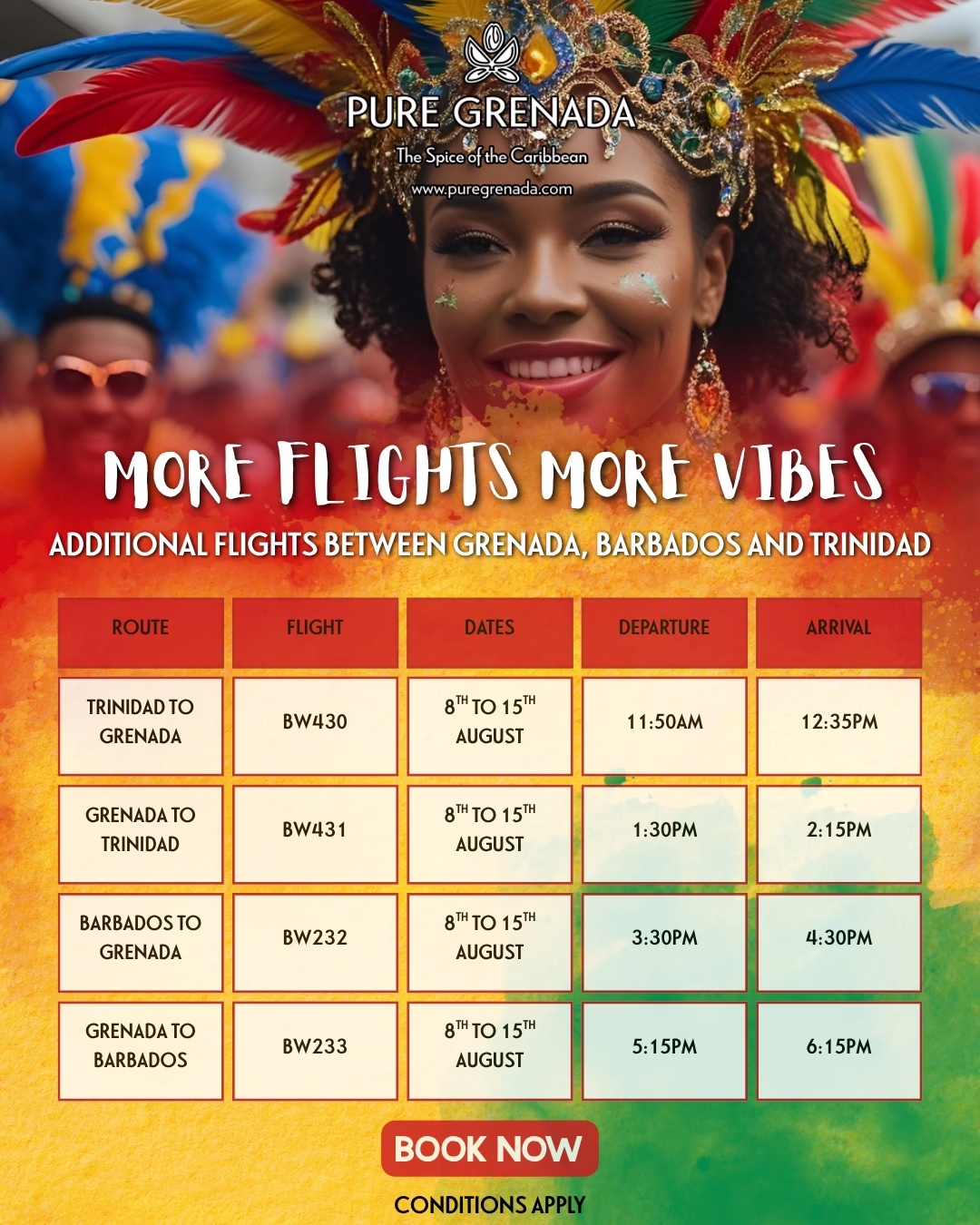 , Caribbean Airlines fügt zusätzliche Flüge für Spicemas 2025 hinzu